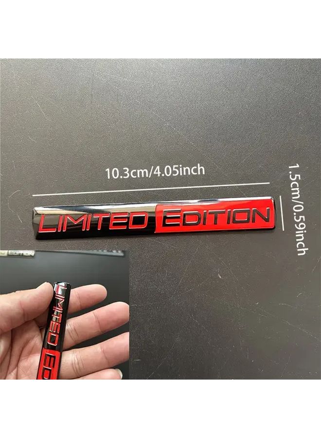 Red 2pcs Car Emblems Aluminum Tail Light Stickers For Racing Sports Trucks Motorcycles - Image 2
